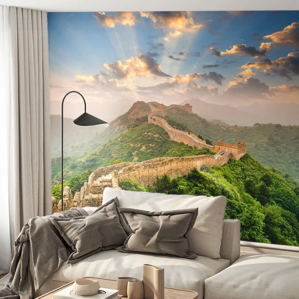 Fototapeta Premium Sand - Nepominuteľná veľkosť - Krajina, Veľký Čínsky Múr, Ázie - 100x70 cm