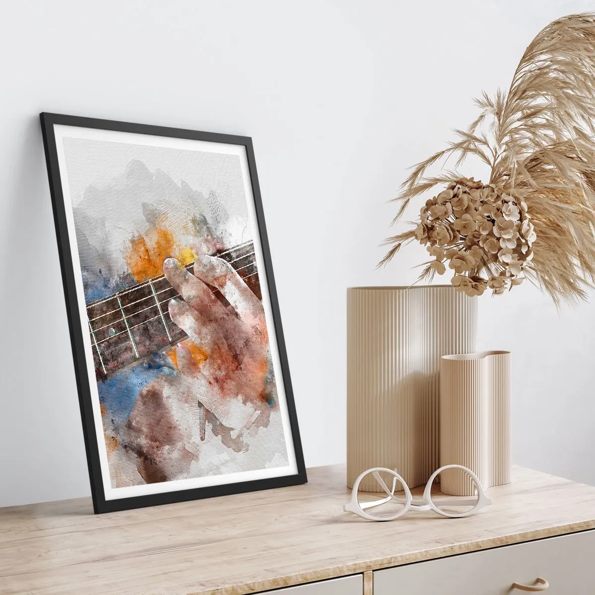 Plagát v čiernom ráme - Poézia medzi strunami - 61x91 cm