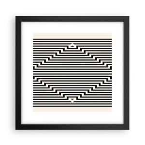 Plagát v čiernom ráme - Geometrická ilúzia - 30x30 cm