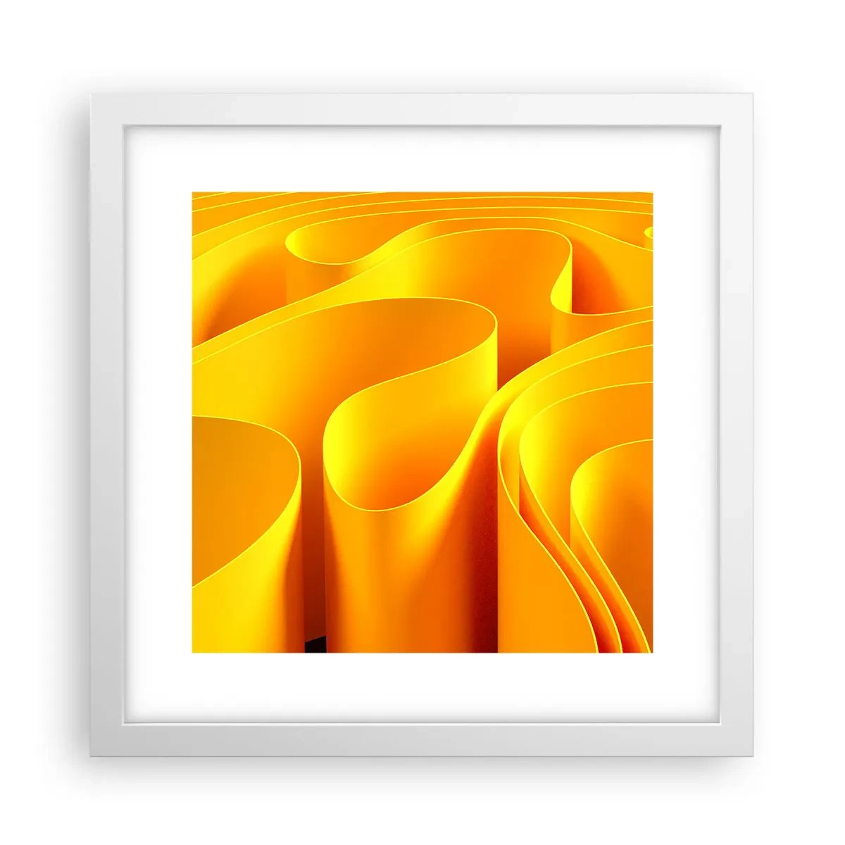 Plagát v bielom ráme - Ako slnečné vlny - 30x30 cm