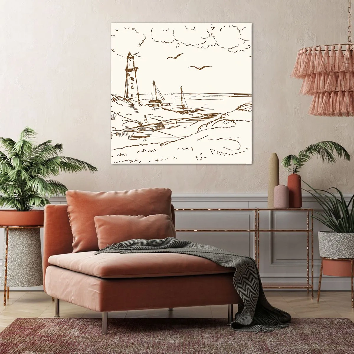 Obraz na plátne - Náčrt letných spomienok - 70x70 cm