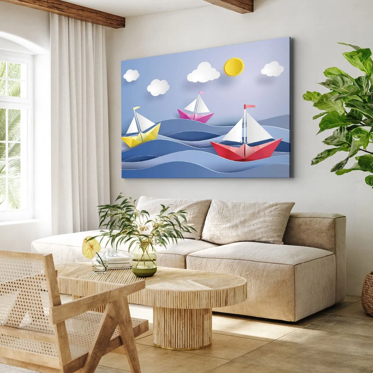 Obraz na plátne - Ach, ako je príjemné hojdať sa na vlnách - 120x80 cm