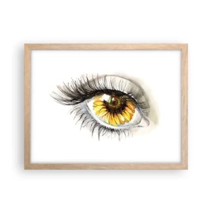 Plagát v ráme zo svetlého duba - Pohľad žeravý ako leto - 40x30 cm