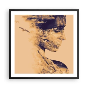 Plagát v čiernom ráme - Krásna od prírody - 60x60 cm