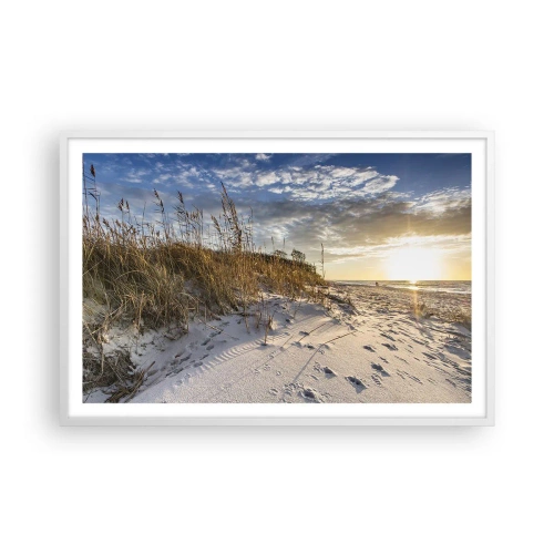 Plagát v bielom ráme - Pozvánka na prechádzku - 91x61 cm