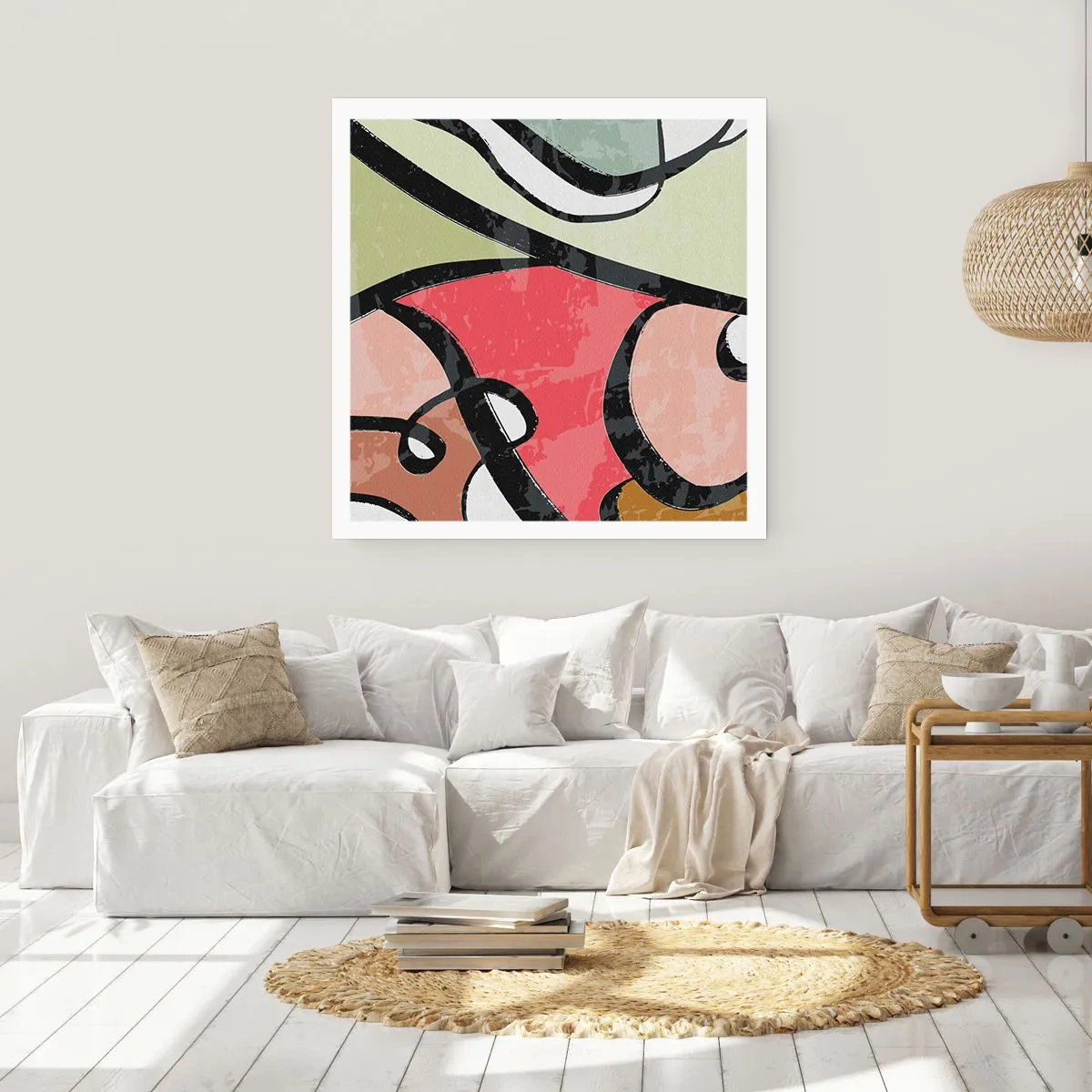 Plagát - Piruety uprostred farieb - 30x30 cm