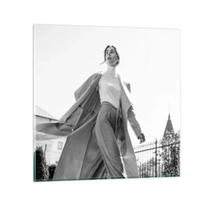 Obraz na skle - Ideš so mnou? - 30x30 cm