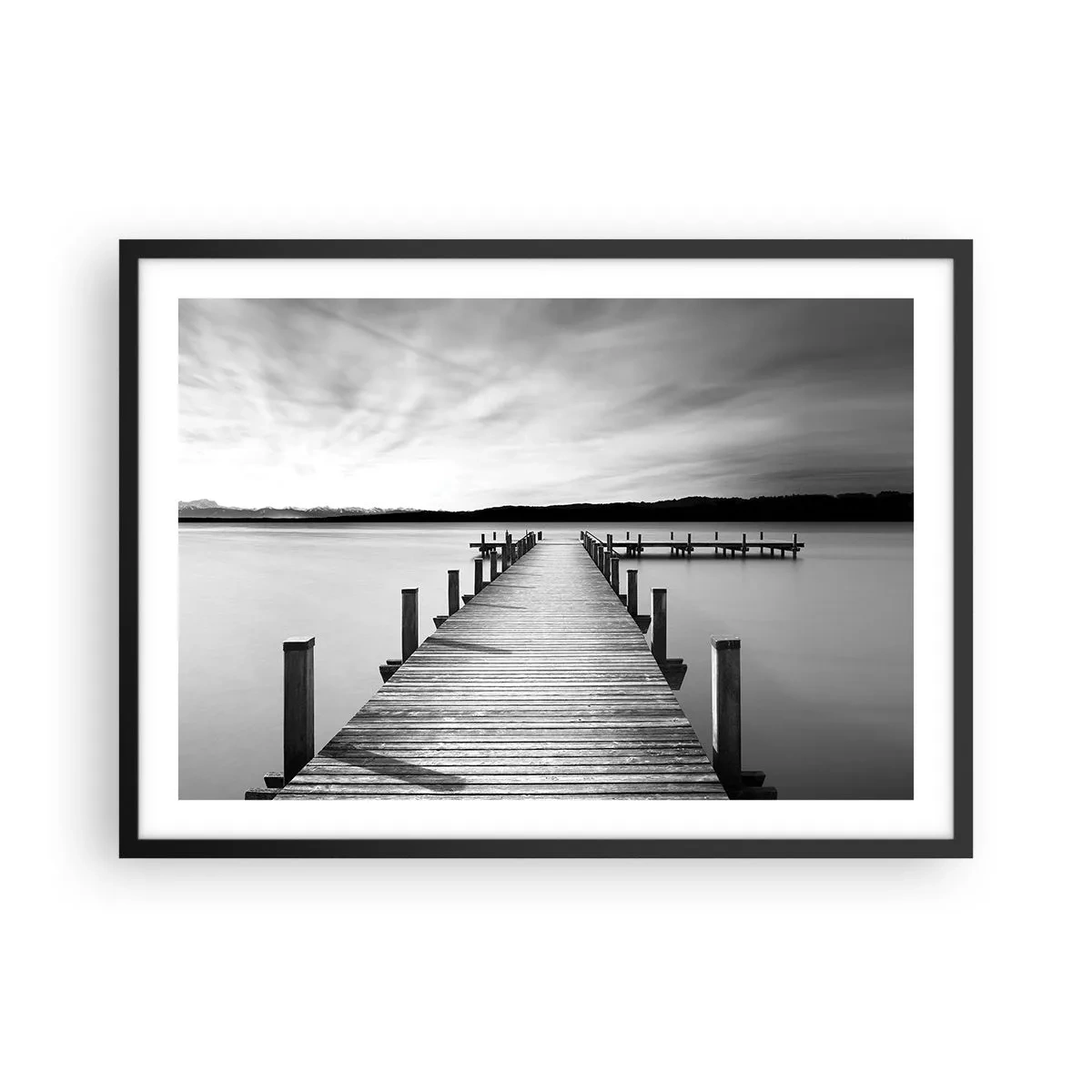 Plagát v čiernom ráme - Pri napájadle – pokoji - 70x50 cm