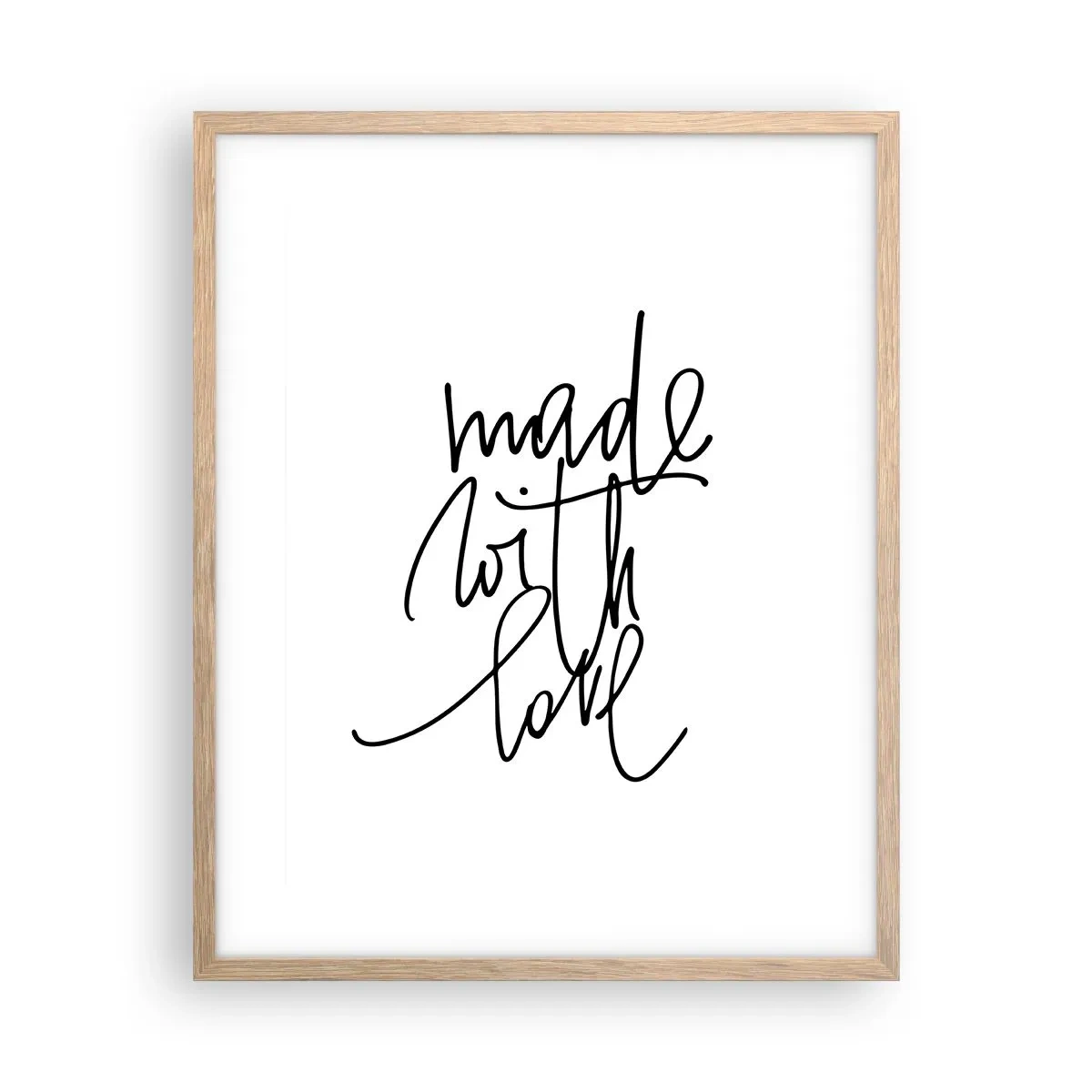 Plagát v ráme zo svetlého duba - Najlepšia značka - 40x50 cm