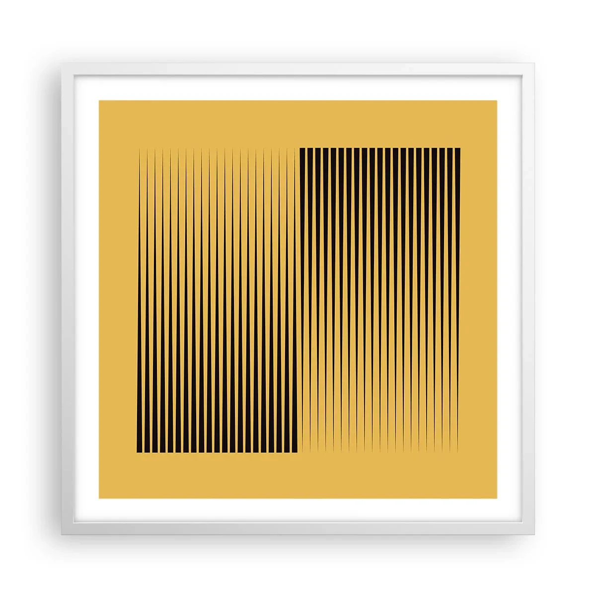 Plagát v bielom ráme - Štvorec protikladov - 60x60 cm