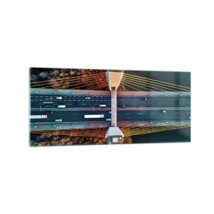 Obraz na skle - Za vodami, za lesmi - 120x50 cm