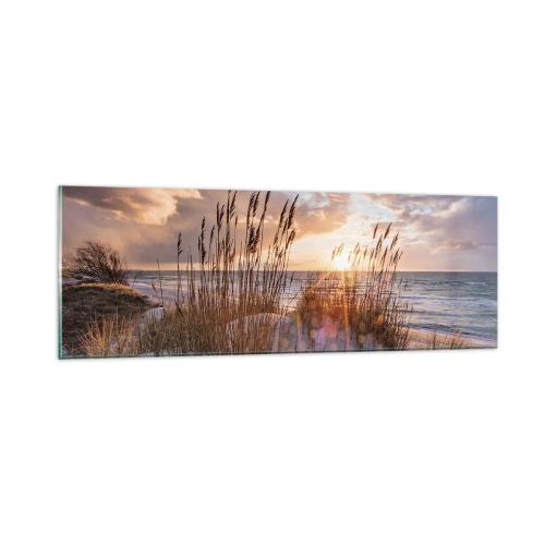 Obraz na skle - Rozlúčka so slnkom a vetrom - 90x30 cm