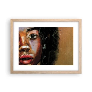 Plagát v ráme zo svetlého duba - Čierna a jas - 40x30 cm