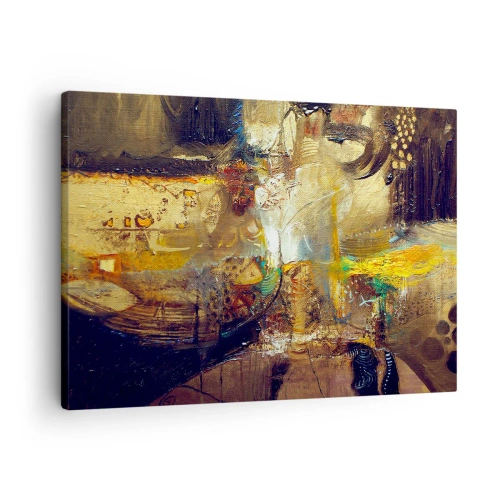 Obraz na plátne - Abstraktné zátišie v teplých farbách - 70x50cm - Zima, teplejšie, horúco - Moderná nástenná dekorácia do obývacej izby a spálne ARTTOR