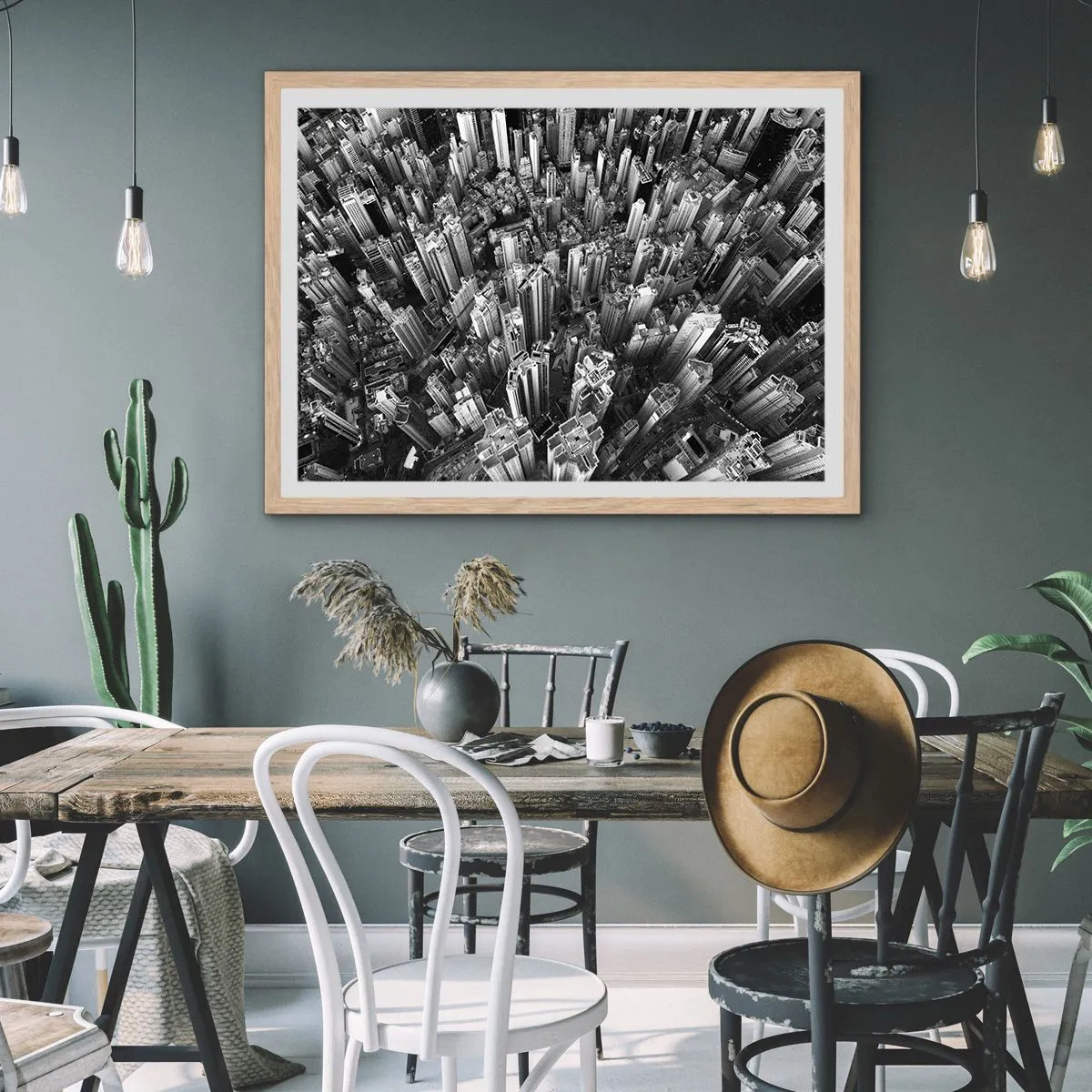 Plagát v ráme zo svetlého duba - Stále vyššie a vyššie - 100x70 cm