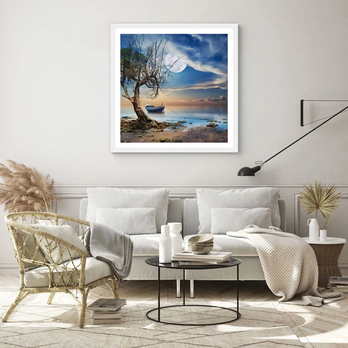 Plagát v bielom ráme - Je to koniec alebo začiatok? - 60x60 cm