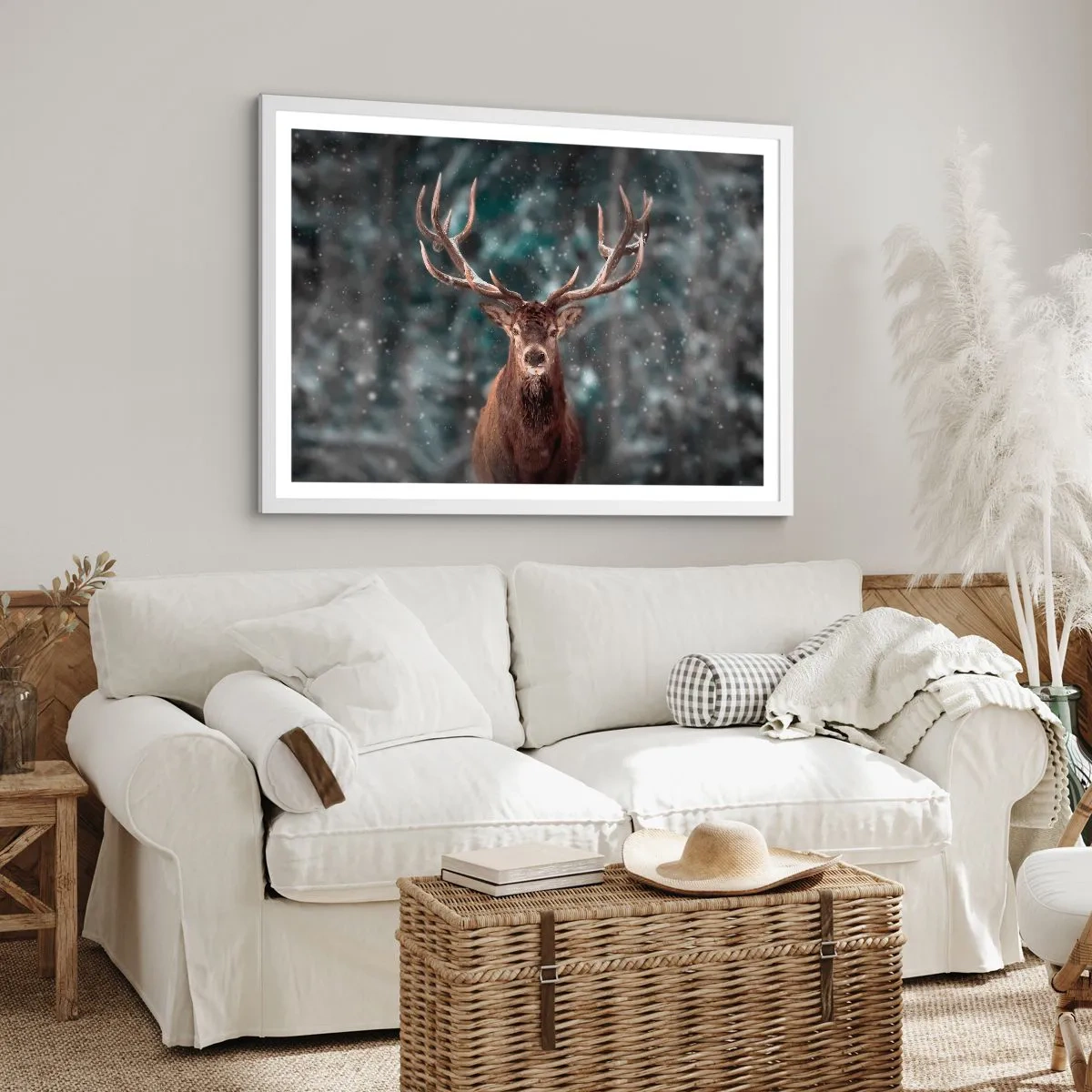 Plagát v bielom ráme - Skutočný kráľ lesa - 91x61 cm