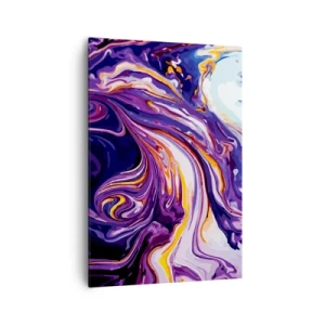 Obraz na plátne - Záhyb priestoru vo fialovej - 70x100 cm