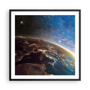 Plagát v čiernom ráme - Pozrime sa na seba s odstupom - 60x60 cm