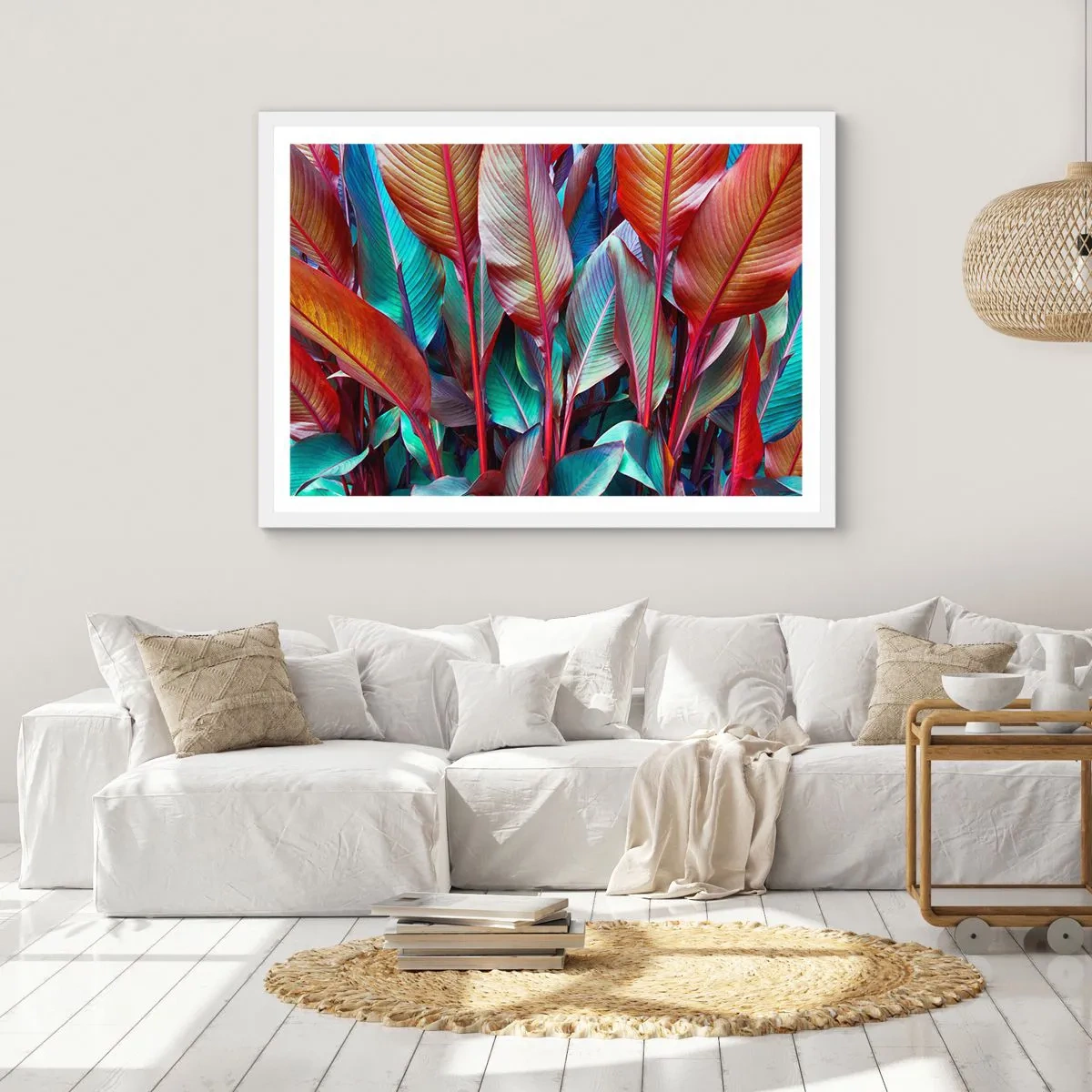 Plagát v bielom ráme - Farebná húština - 91x61 cm