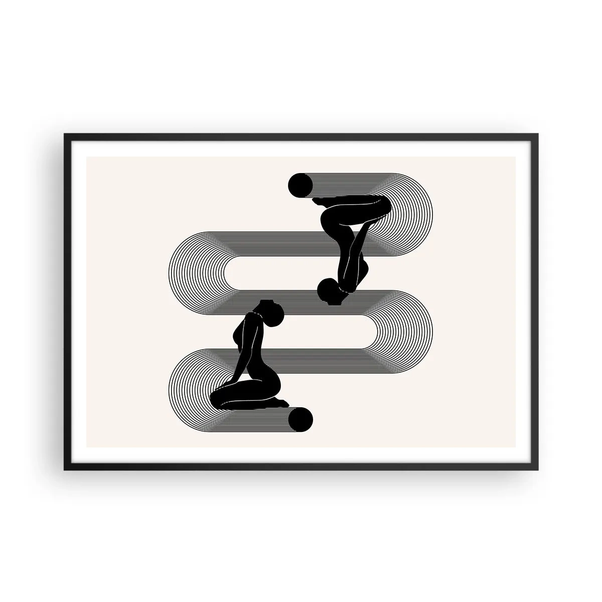 Plagát v čiernom ráme - Zmyselná symetria - 100x70 cm