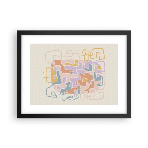 Plagát v čiernom ráme - Labyrint – veselé dobrodružstvo - 40x30 cm