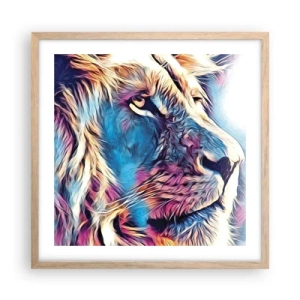 Plagát v ráme zo svetlého duba - Múdrosť prírody - 50x50 cm