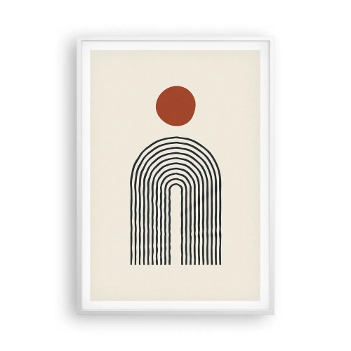 Plagát v bielom ráme - Magnetizmus tvarov a farieb - 70x100 cm