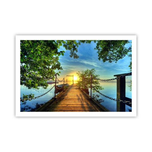 Plagát - Západ pri vode - 91x61 cm