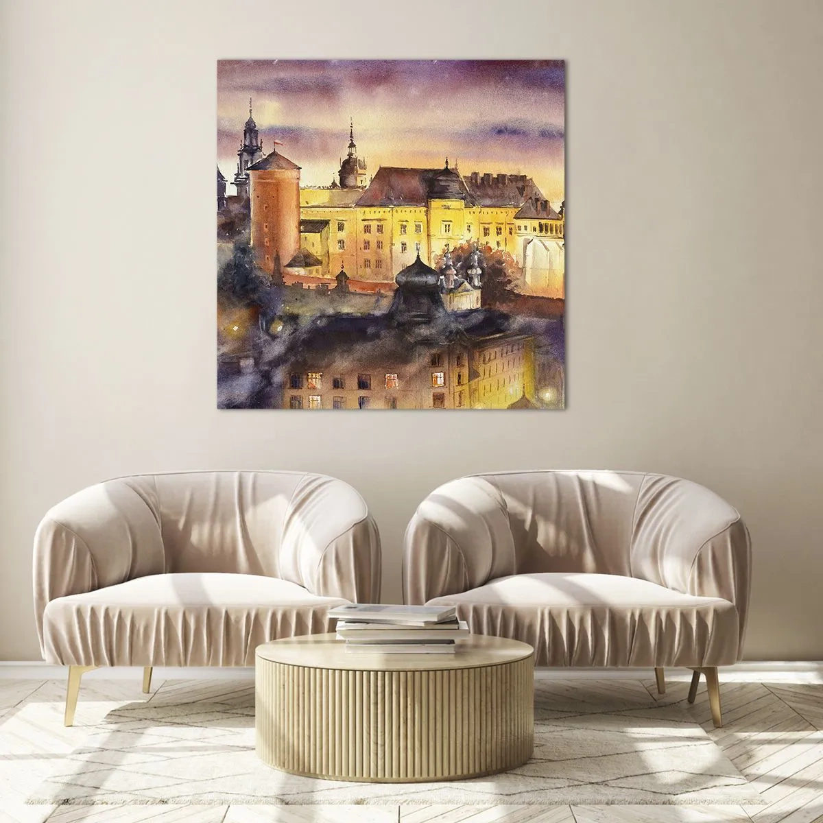 Obraz na skle - Dejiny a rozprávka - 70x70 cm