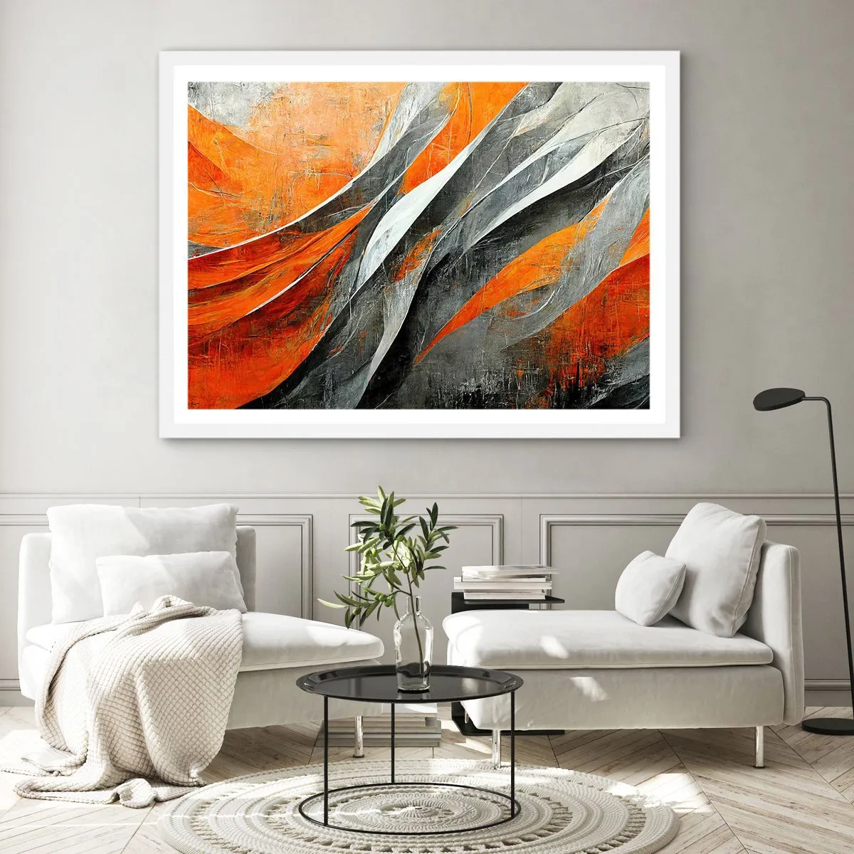 Plagát v bielom ráme - Žiar a chlad - 50x40 cm