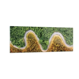 Obraz na skle - Hranice a prelomy - 140x50 cm