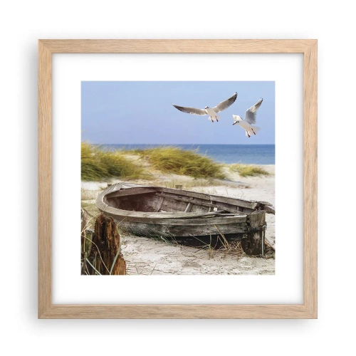 Plagát v ráme zo svetlého duba - Vetrom ožiarené - 30x30 cm