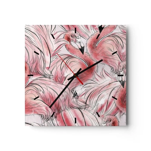 Nástenné hodiny - Vtáči corps de ballet - 30x30 cm