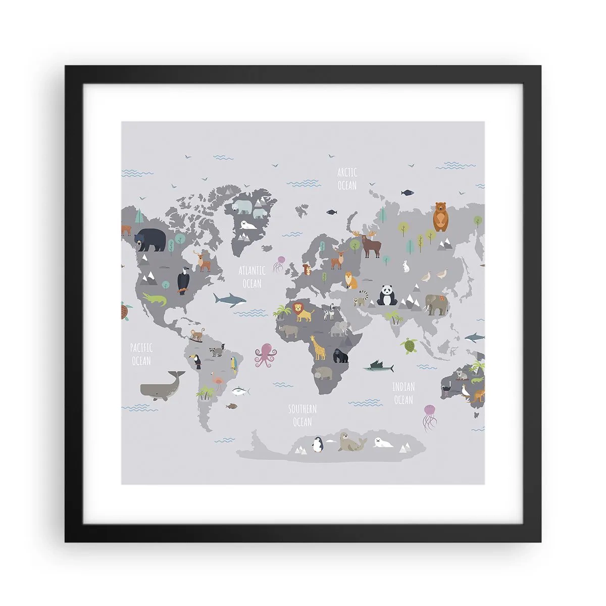 Plagát v čiernom ráme - Povedz mi, odkiaľ si... - 40x40 cm