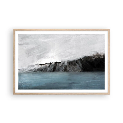 Plagát v ráme zo svetlého duba - Voda – zem: stret živlov - 91x61 cm