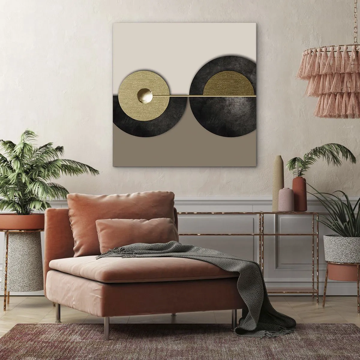 Obraz na plátne - Variácie okolo kruhu - 70x70 cm