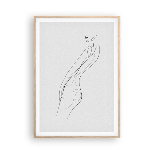 Plagát v ráme zo svetlého duba - Iba sľub - 70x100 cm