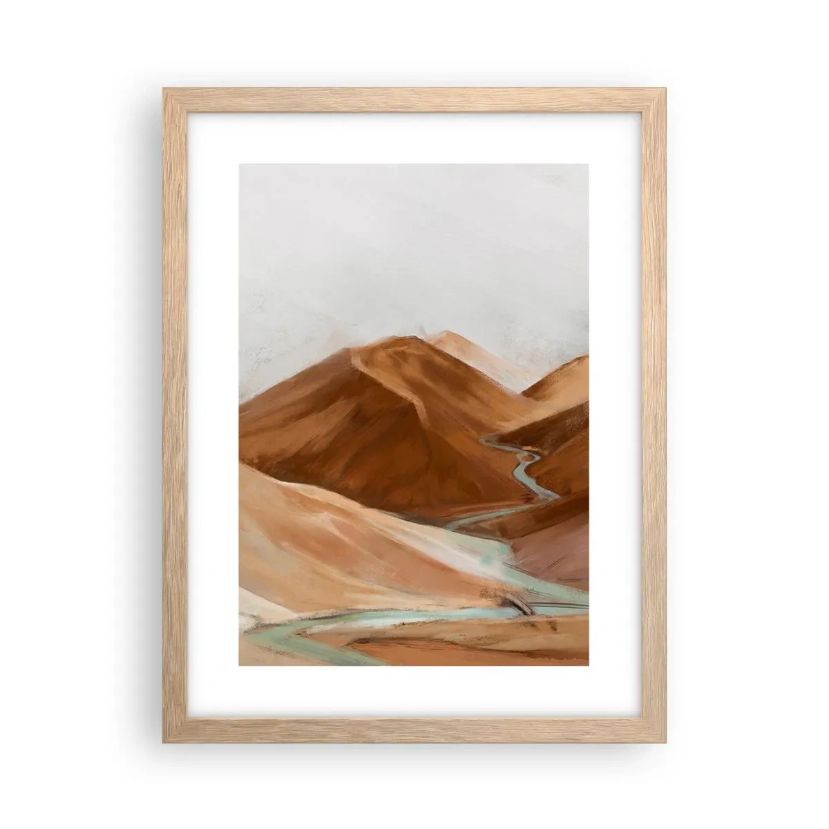 Plagát v ráme zo svetlého duba - K prameňu - 30x40 cm