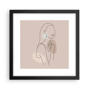 Plagát v čiernom ráme - Dievčenská ikona - 30x30 cm