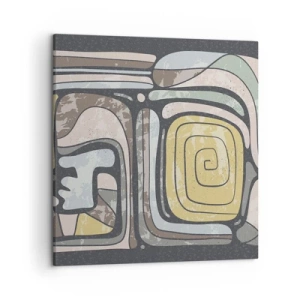 Obraz na plátne - Abstrakcia v predkolumbovskom duchu - 50x50 cm