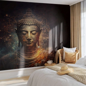 Fototapeta Premium Sand - Duchovná rovnováha - Budha, Meditácia, Náboženstvo - 100x70 cm