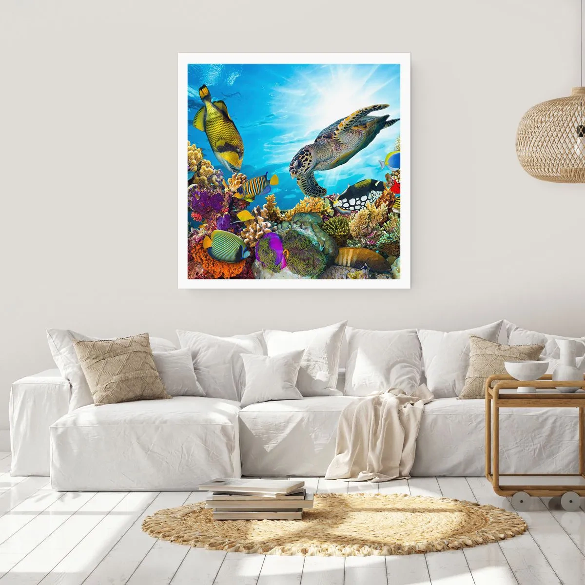 Plagát - Koralová promenáda - 30x30 cm