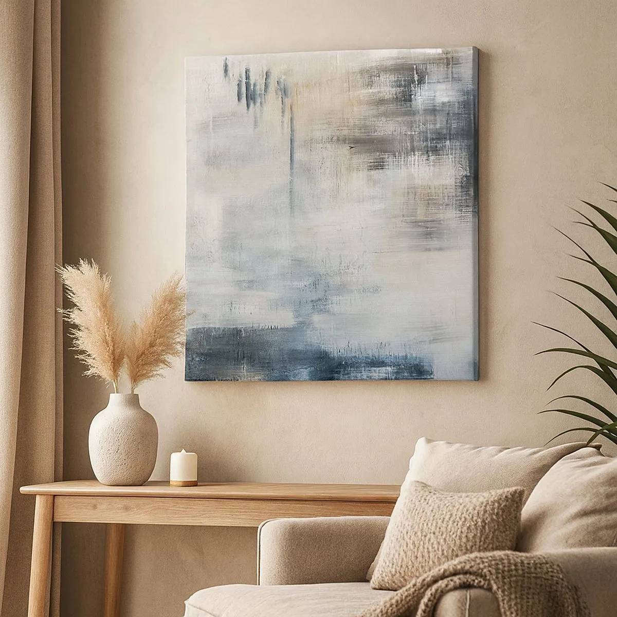 Obraz na plátne - Za závojom modrej - 30x30 cm