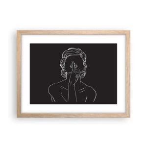 Plagát v ráme zo svetlého duba - Krása rozkvitá v tichu - 40x30 cm