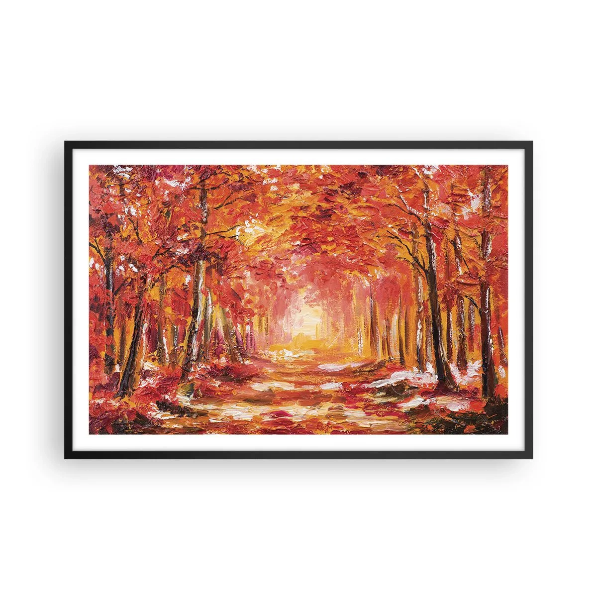 Plagát v čiernom ráme - Medený les - 91x61 cm