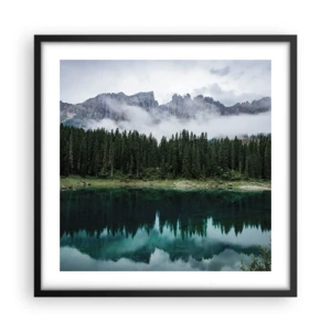 Plagát v čiernom ráme - Ticho, ticho, neprebuďme spiacu vodu…. - 50x50 cm