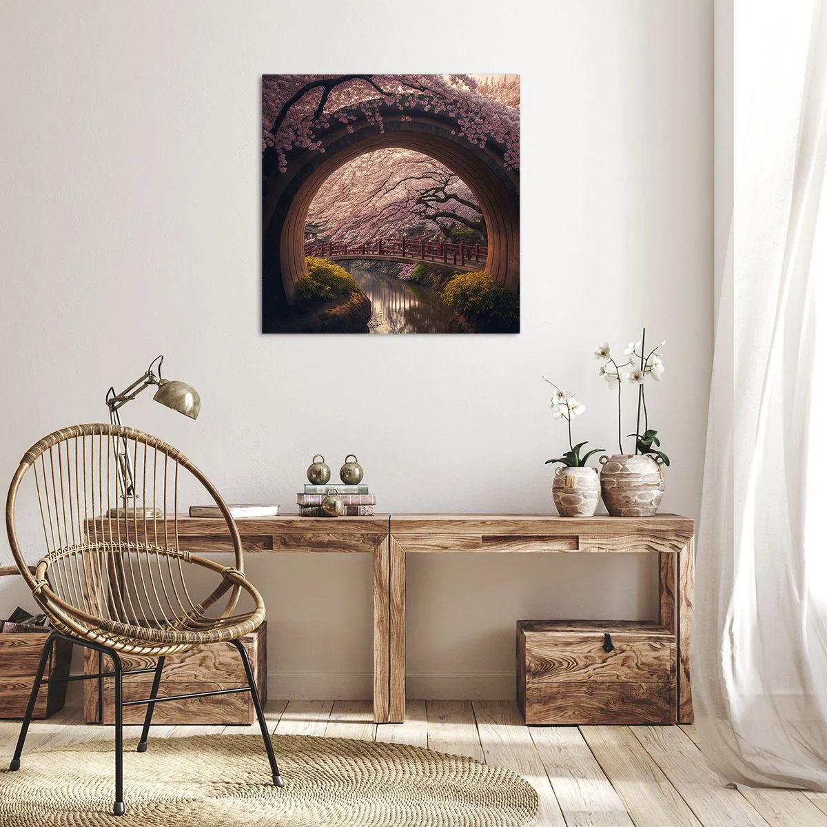 Obraz na plátne - Japonská jar - 40x40 cm