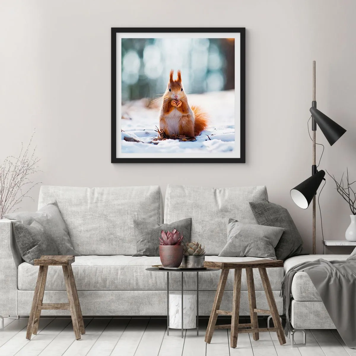 Plagát v čiernom ráme - Čo sa tak pozeráš? - 40x40 cm