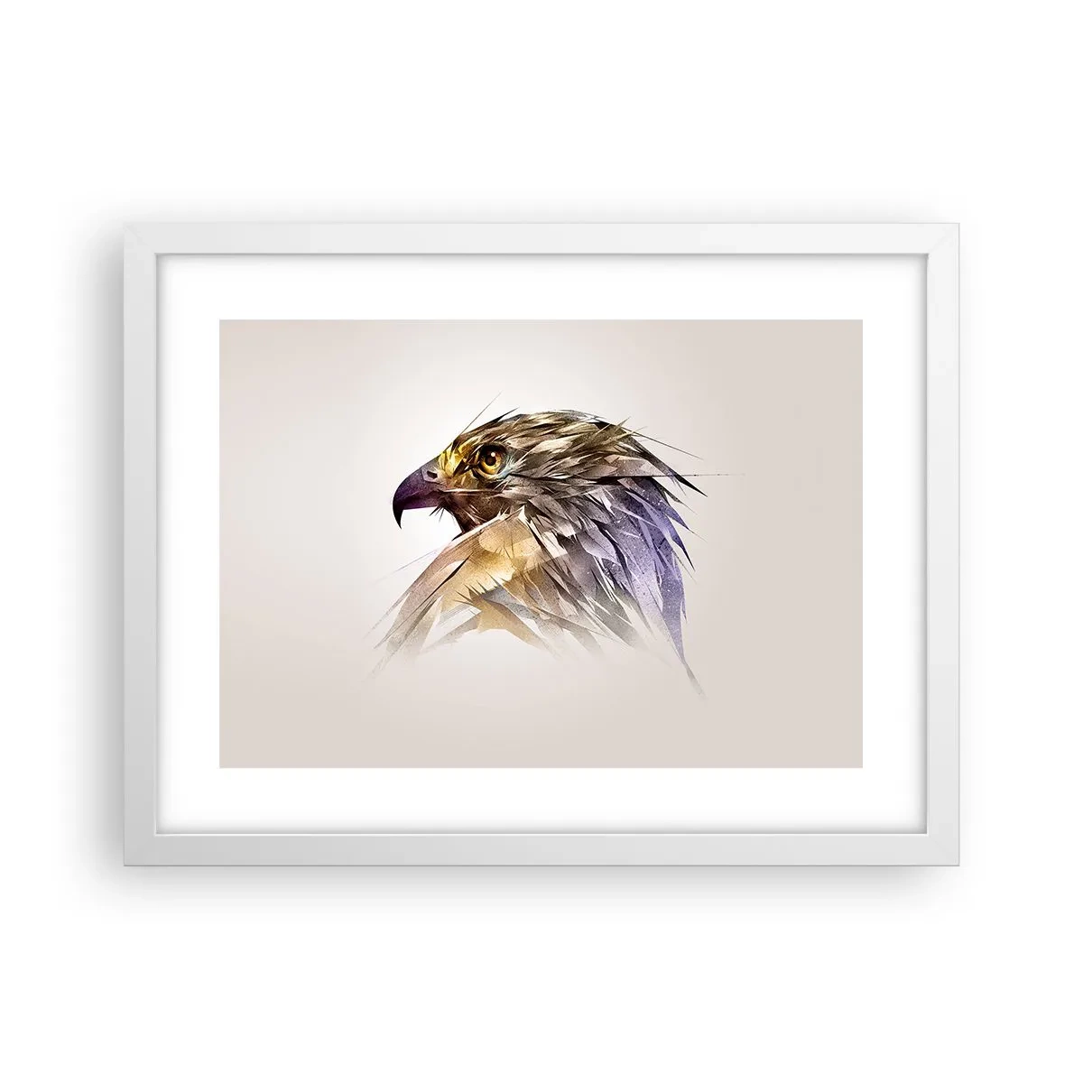 Plagát v bielom ráme - Portrét bojovníka - 40x30 cm